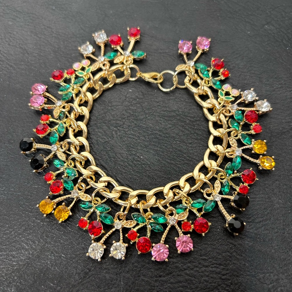 Cherry charm bracelet